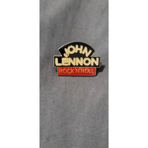 Vtg The Beatles JOHN LENNON Rock 'N' Roll Promotional Lapel Pin